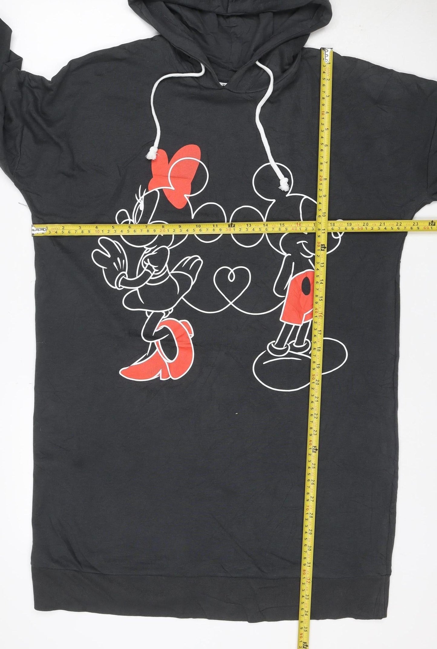 George Women Black Disney Mickey Mouse Hooded Jumper Dress UK 18