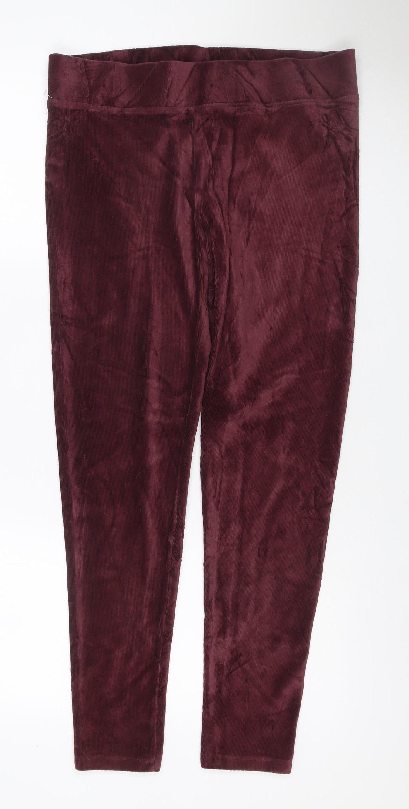 Marks & Spencer Women’s Burgundy Size 16 Corduroy Bootcut Trousers