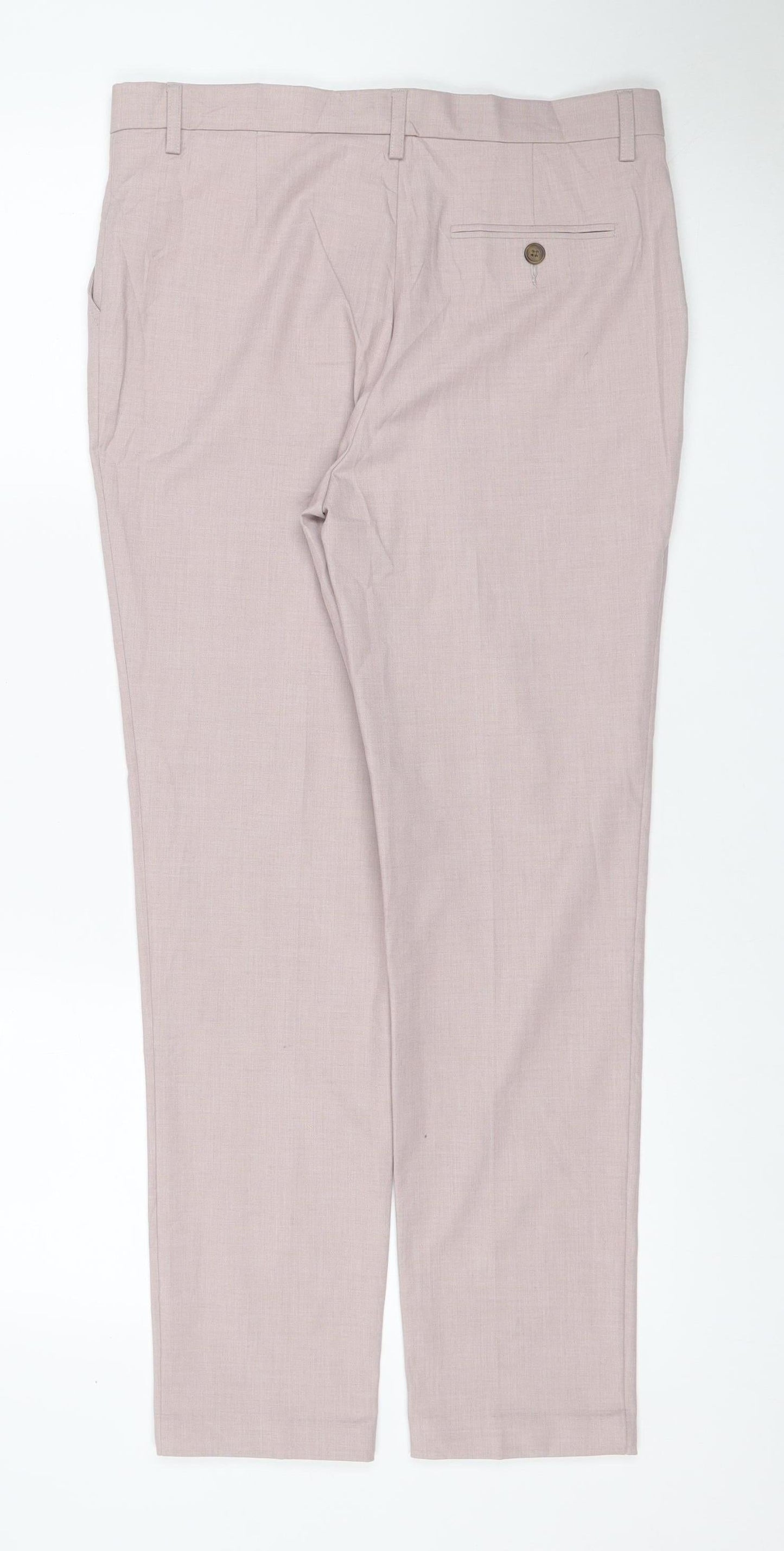 Marks and Spencer Girls Pink Dress Trousers 13-14 Years Stretch Formal