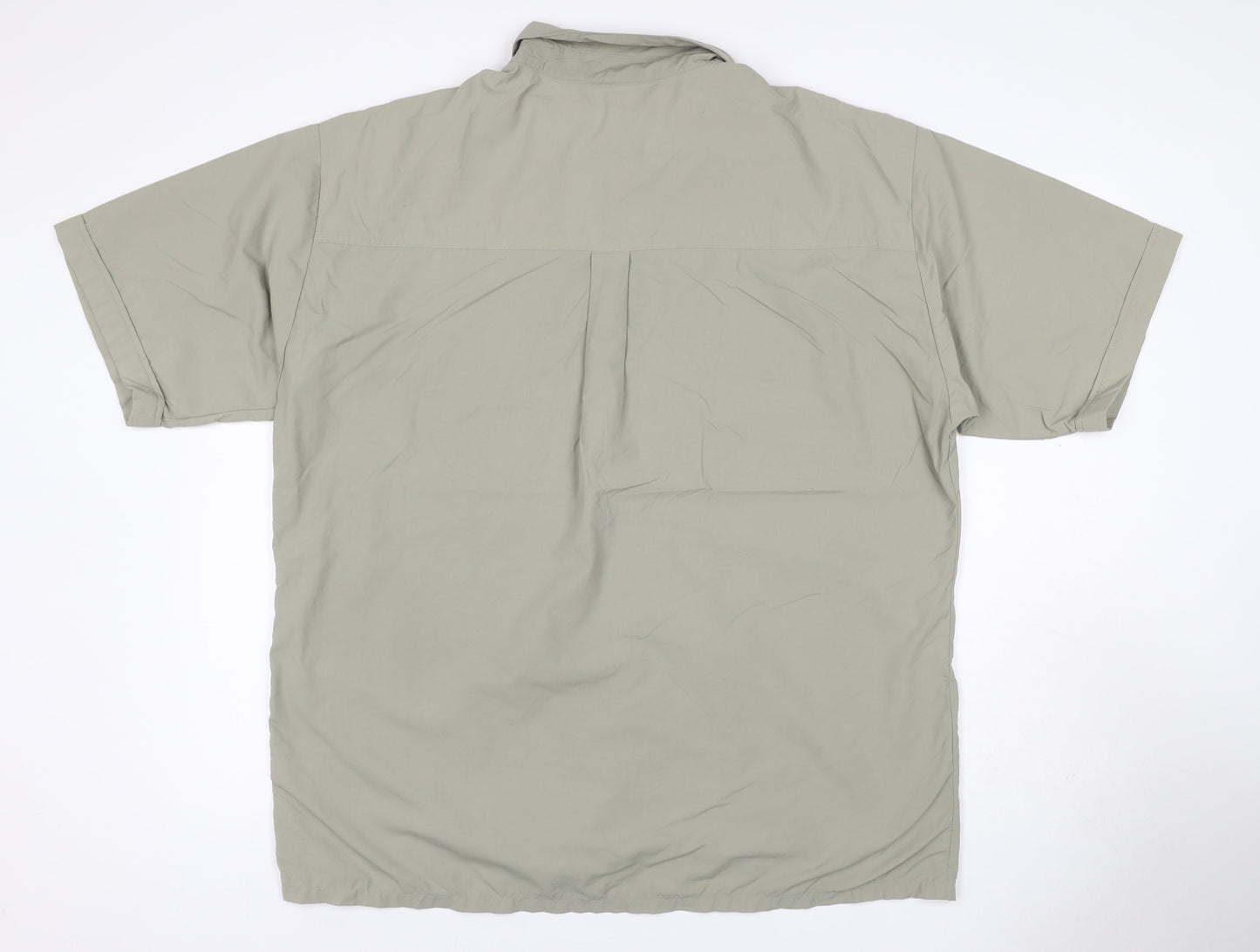 Sprayway Men’s Green L Outdoor Short Sleeve Button-Up Pocket Shirt