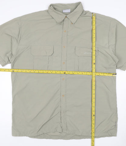 Sprayway Men’s Green L Outdoor Short Sleeve Button-Up Pocket Shirt