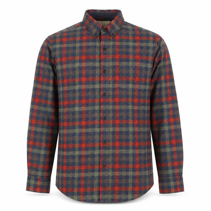 Front view of Weatherproof Vintage Men's Multicoloured L Plaid Flannel Button-Up Shirt