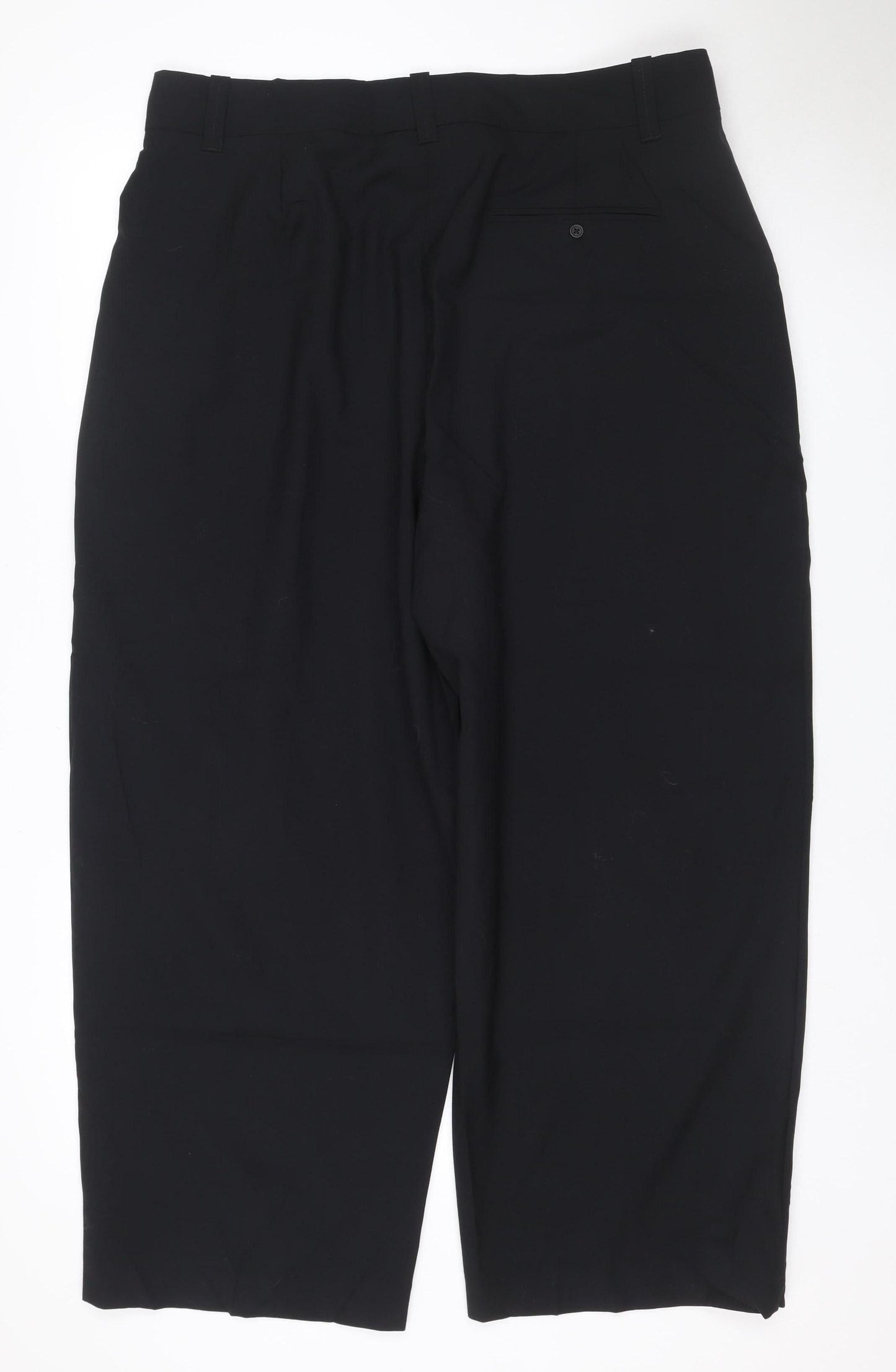 Marks and Spencer Women’s Black Size 18 Short Wool Blend Dress Trousers