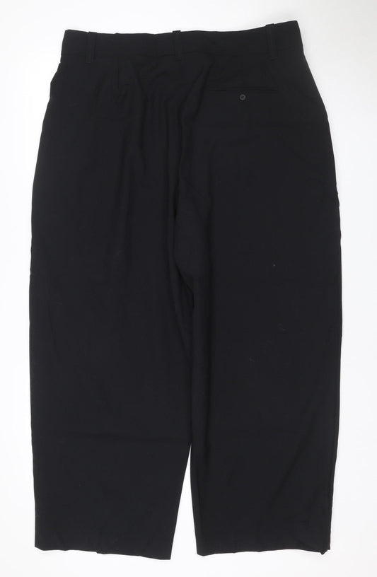 Marks and Spencer Women’s Black Size 18 Short Wool Blend Dress Trousers