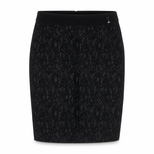 Esprit Women Black UK 8 Floral Lace Pencil Knee Length Skirt