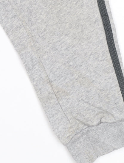 adidas Boys Grey 9-10 Years Jogger Track Pants Logo Side Stripe