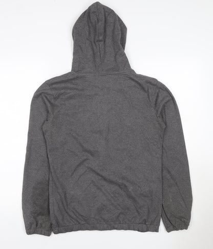 Lonsdale London Women’s Grey Pink Logo Full Zip Hoodie UK 10