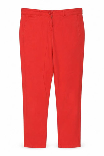Marks & Spencer Autograph Women’s Red UK 14 Cropped Stretch Cotton Trousers