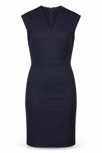Next Women Blue UK 8 Sheath Knee Length Tailoring Work Dress