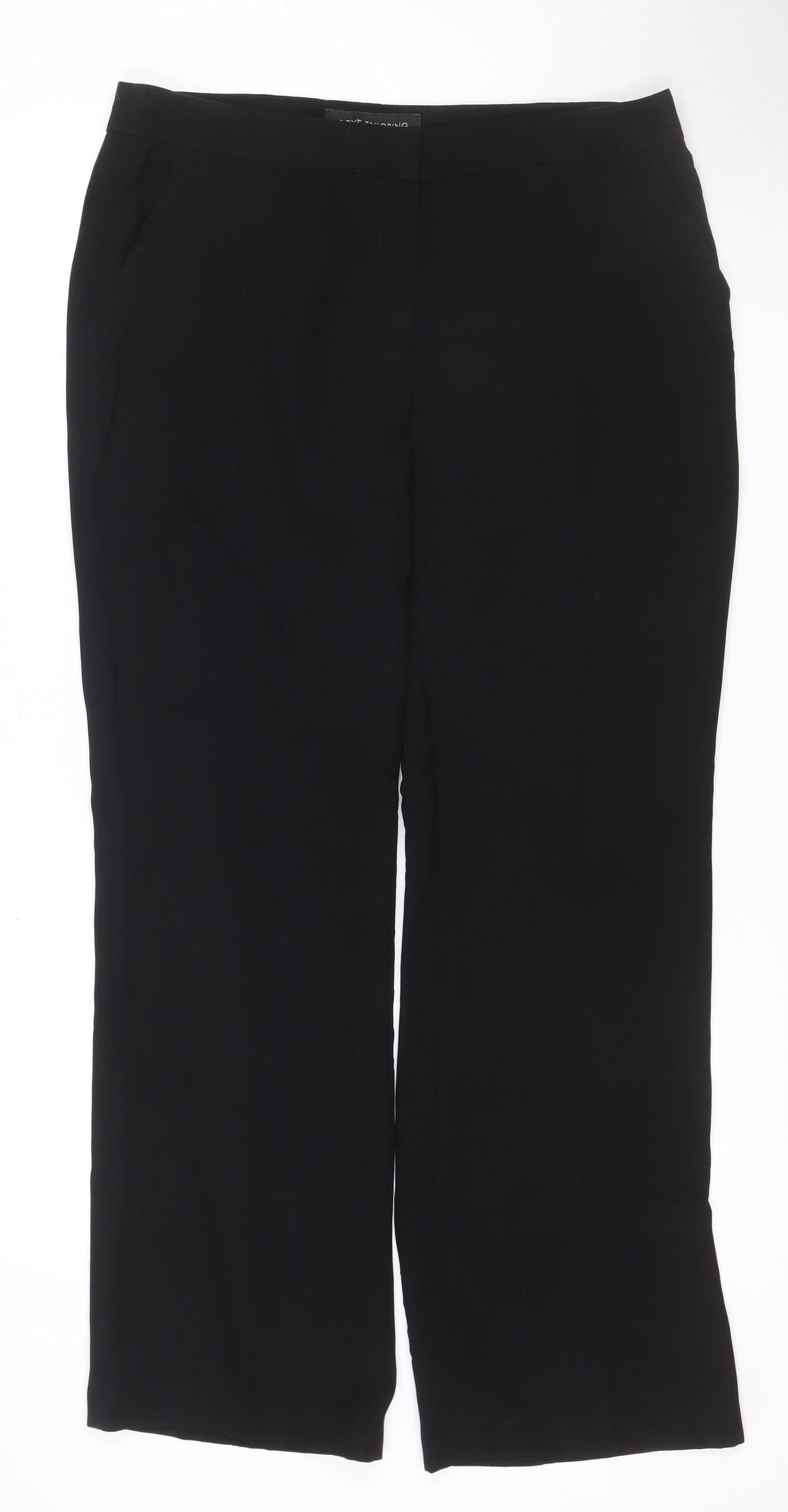 Next Women’s Black UK 14 Wide-Leg Tailored Dress Trousers