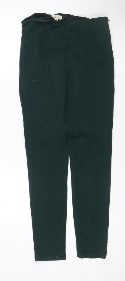 Please Eight Women’s Green UK 12 Slim Tapered Stretch Trousers