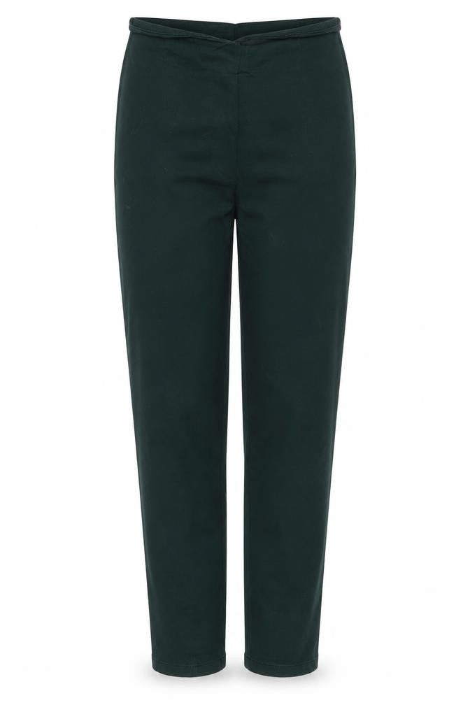 Please Eight Women’s Green UK 12 Slim Tapered Stretch Trousers