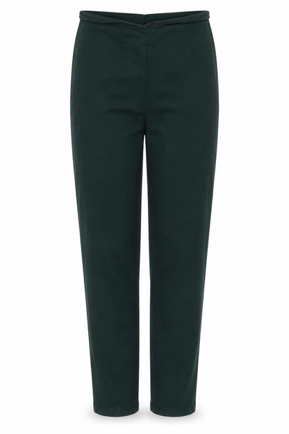 Please Eight Women’s Green UK 12 Slim Tapered Stretch Trousers