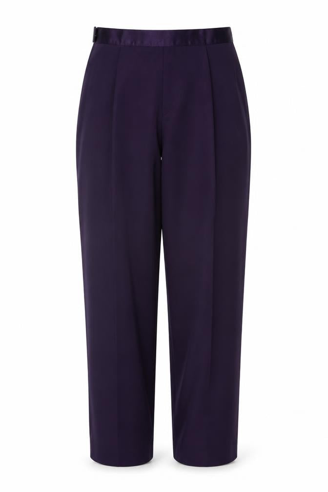 Jacques Vert Women Purple UK 12 Straight Leg Dress Trousers