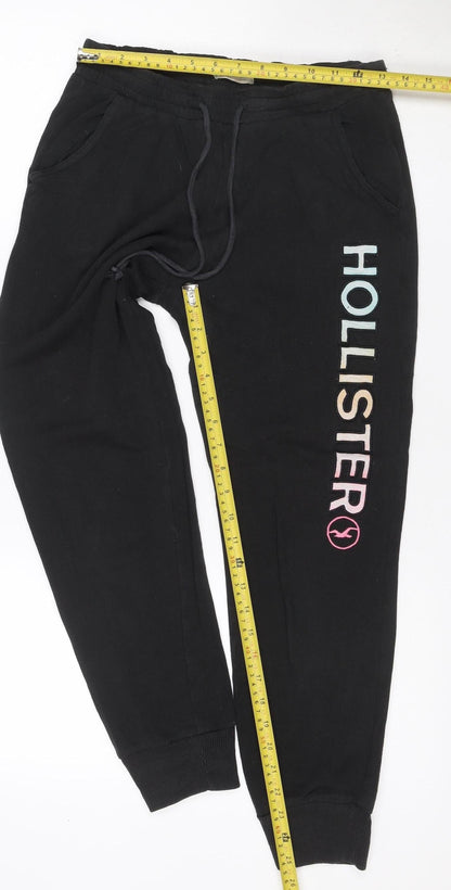 Hollister Women’s Black XS Jogger Sweatpants Drawstring Logo