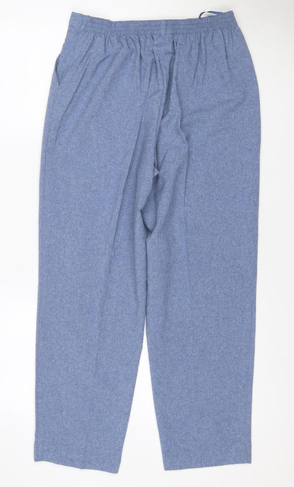 Classics Women Blue Size 14 Relaxed Tapered Drawstring Jogger Trousers