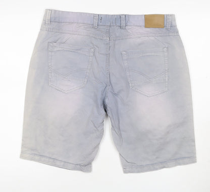 Firetrap Men’s Grey 2XL 100% Cotton 5-Pocket Denim Shorts