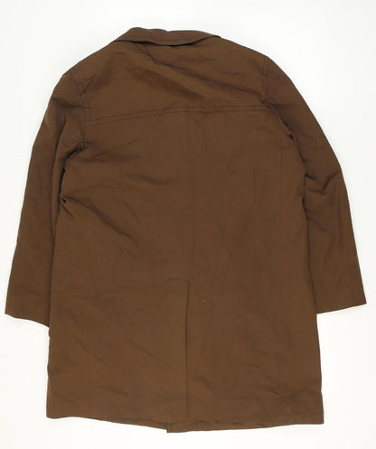 Imperial Paris Men’s Brown 52 Military Long Coat Faux Fur Lined