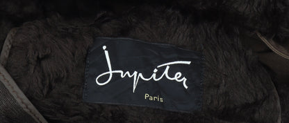 Imperial Paris Men’s Brown 52 Military Long Coat Faux Fur Lined
