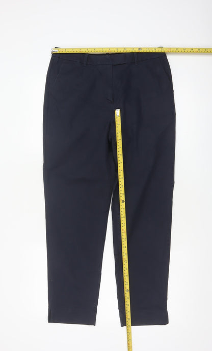 Marks and Spencer Women Blue UK 10 Regular Tapered Work Trousers