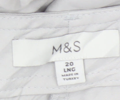 Marks & Spencer Women Grey Size 20 Long Cargo Trousers Modal Drawstring