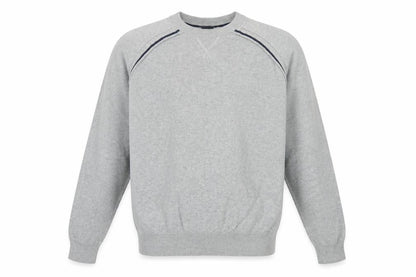 Maison Cinqcent Sport Men Grey Cotton Crew Neck Pullover Jumper L