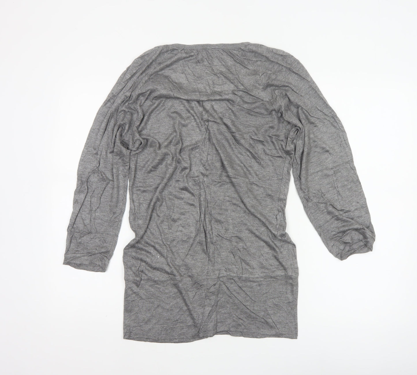 Vero Moda Women Grey M V-Neck Long Sleeve Lightweight Button Cardigan