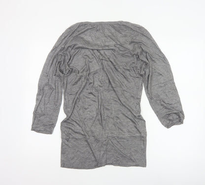 Vero Moda Women Grey M V-Neck Long Sleeve Lightweight Button Cardigan
