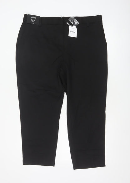 Next Women’s Black UK 18 Petite Slim Tailored Trousers 28in