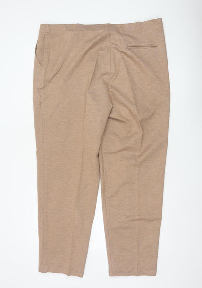 Marks & Spencer Women’s Beige UK 22 Tapered Tailored Trousers