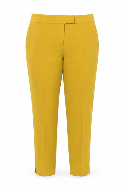 Next Women Yellow UK 10 Tall Slim Tapered Smart Trousers