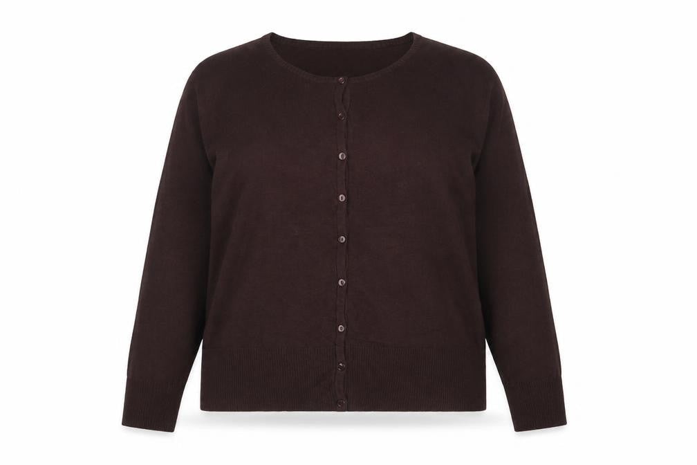 Old Navy Women’s Brown 2XL Stretch Knit Button Cardigan Long Sleeve