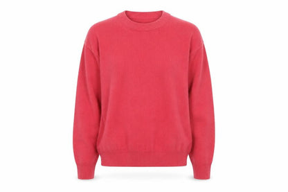Uniqlo Women Pink S 100% Wool Crew Neck Raglan Pullover Jumper