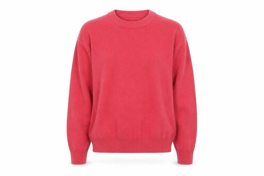 UNIQLO Women Pink S 100% Wool Crew Neck Raglan Pullover Jumper