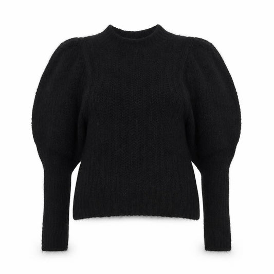 ASOS Women Black UK 8 Cable Knit Mock Neck Pullover Jumper