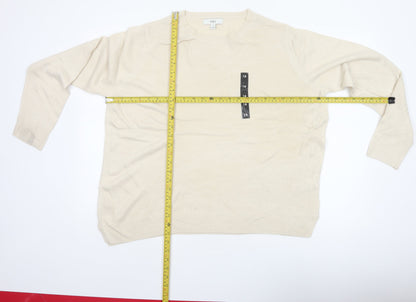 Marks and Spencer Women Ivory Size 18 Crew Neck Knit Pullover Jumper