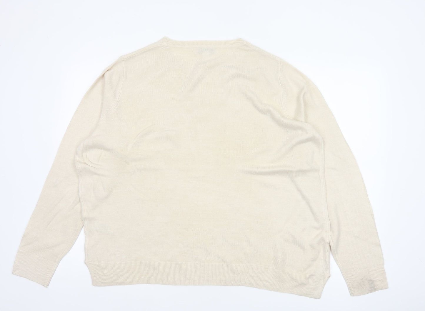 Marks and Spencer Women Ivory Size 18 Crew Neck Knit Pullover Jumper