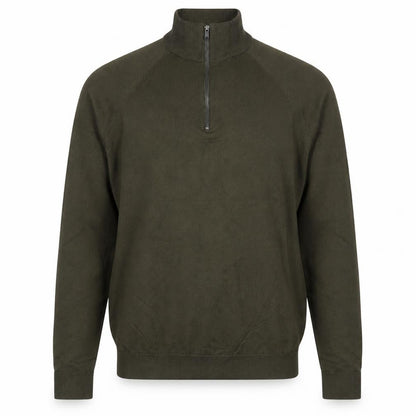Marks & Spencer Men Green S 1/4 Zip High Neck Knit Jumper