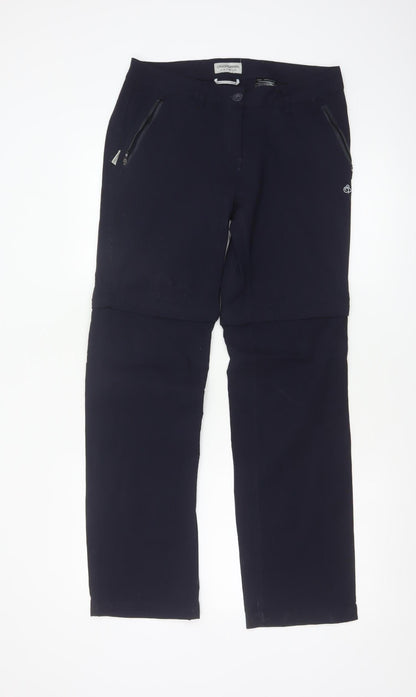 Craghoppers Women’s Navy UK 10R Convertible Zip-Off Walking Trousers