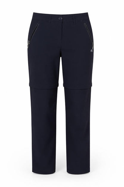Craghoppers Women’s Navy UK 10R Convertible Zip-Off Walking Trousers