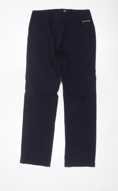 Craghoppers Women’s Navy UK 10R Convertible Zip-Off Walking Trousers
