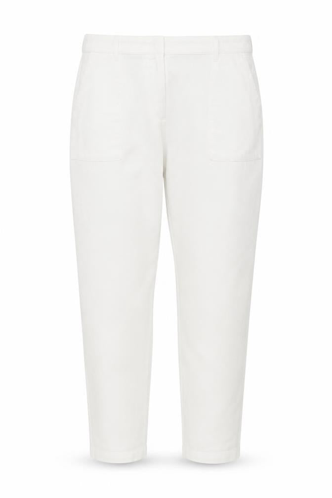 Marks & Spencer Women’s Soft White UK 16 Linen Cargo Tapered Trousers