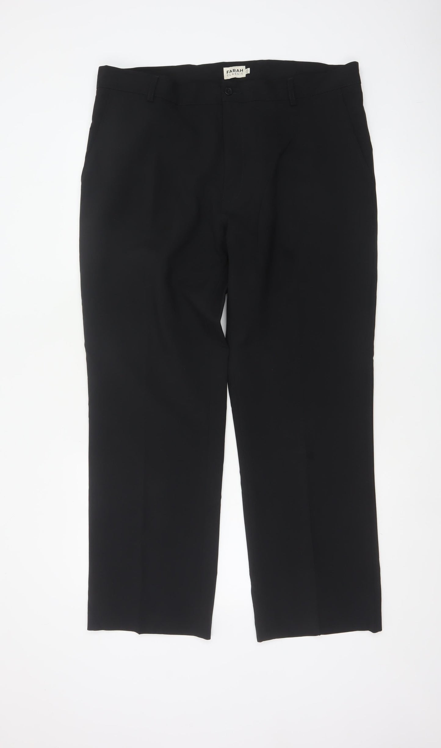 Farah Classic Men’s Black 38W 29L Straight Dress Trousers