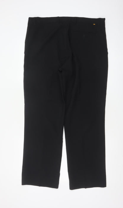 Farah Classic Men’s Black 38W 29L Straight Dress Trousers