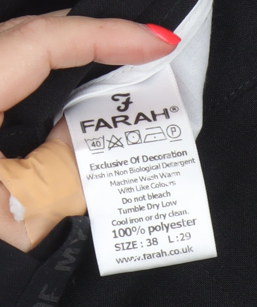 Farah Classic Men’s Black 38W 29L Straight Dress Trousers
