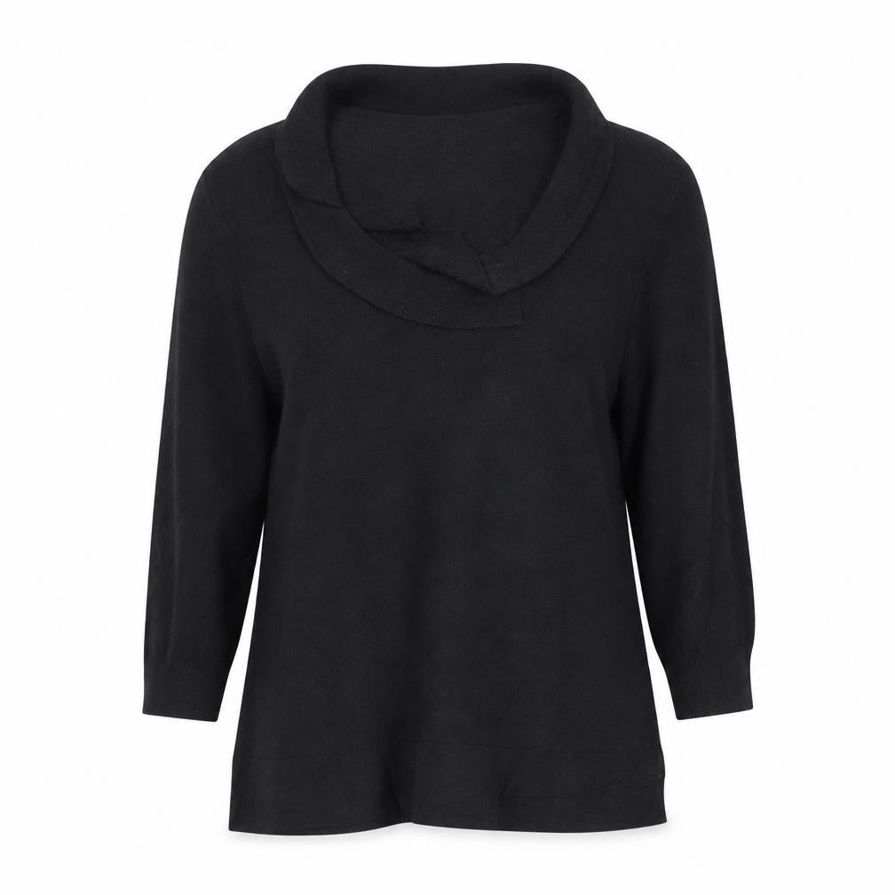 Coast Women’s Black Size 12 Cowl Neck Silk Blend Knit Jumper