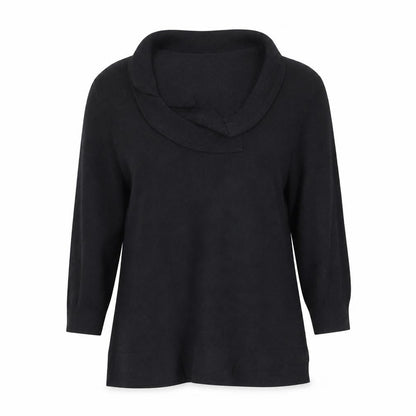 Coast Women’s Black Size 12 Cowl Neck Silk Blend Knit Jumper