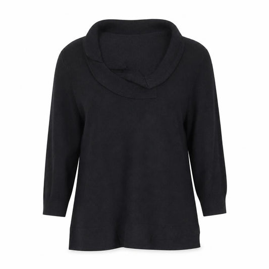 Coast Women’s Black Size 12 Cowl Neck Silk Blend Knit Jumper