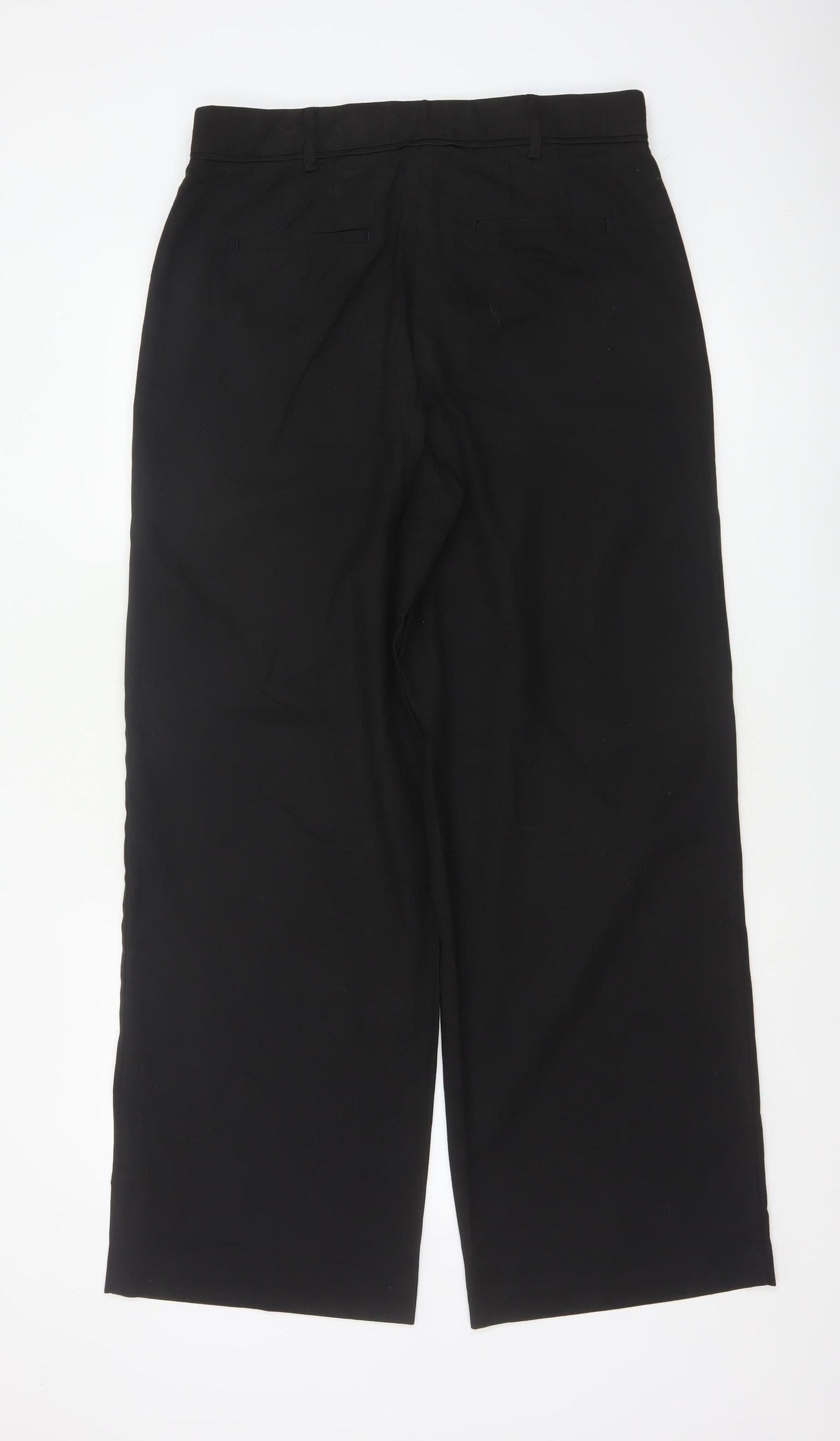 Next Women’s Black UK 14 Tailored Wide-Leg Dress Trousers