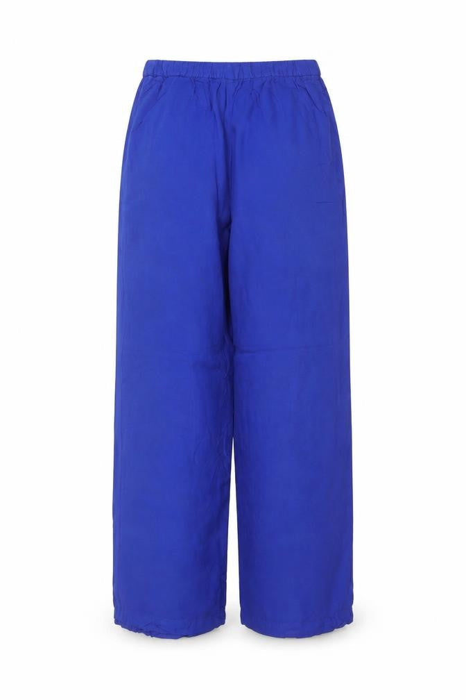 Oysho Women Blue Size S Wide-Leg Drawstring Trousers Pockets